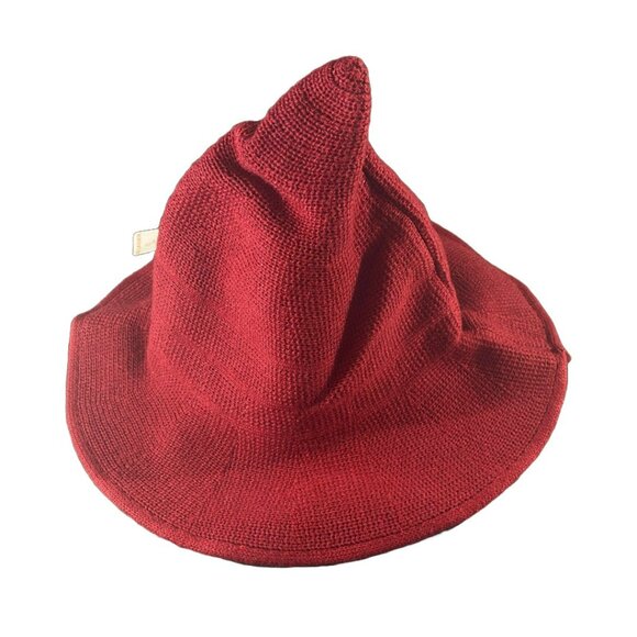 Modern Witch Hat NWT Deep Red + Moon Hair Clip Silvertone w/Stone Pendant NWOT - Picture 5 of 16